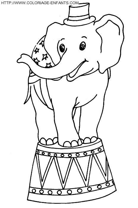 coloriage elephants