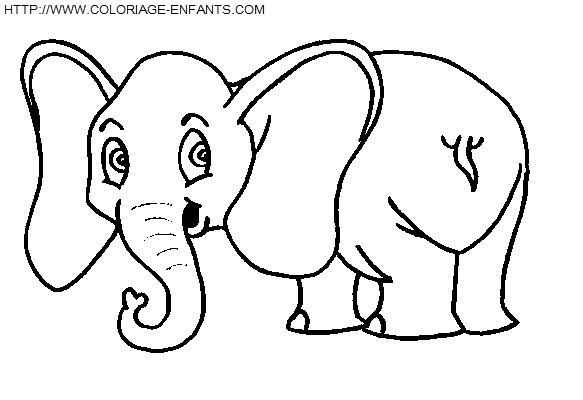 coloriage elephants