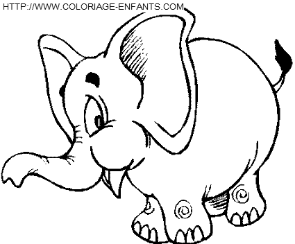 coloriage elephants