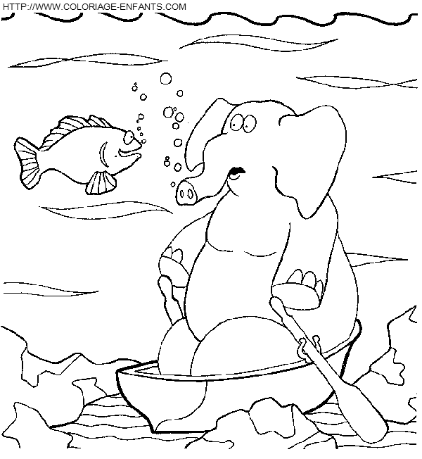 coloriage elephants