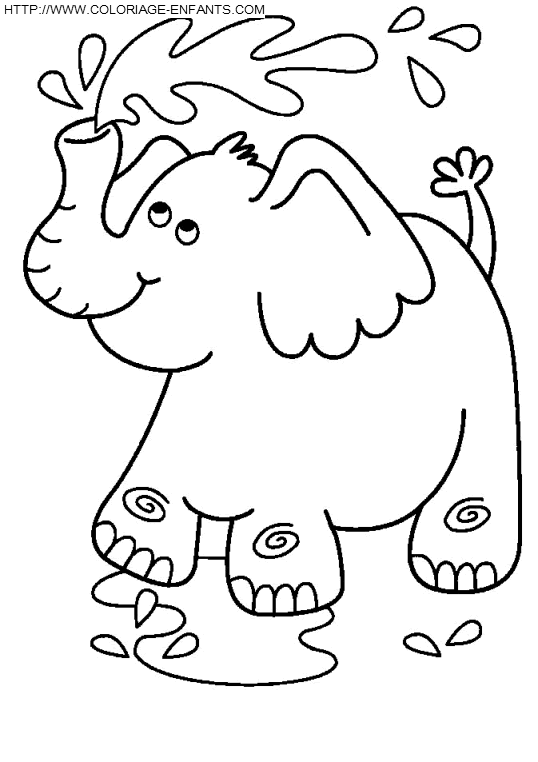 coloriage elephants