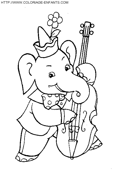 coloriage elephants