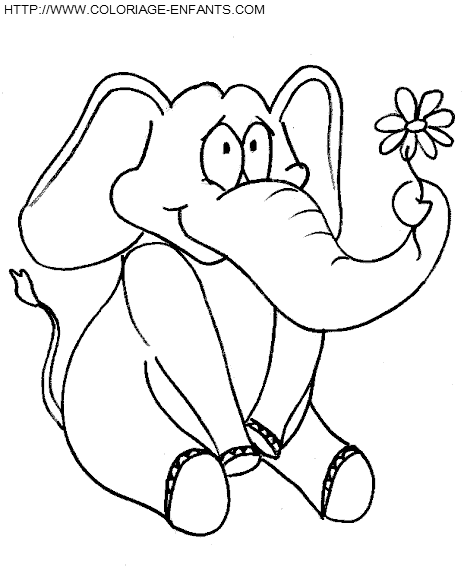 coloriage elephants