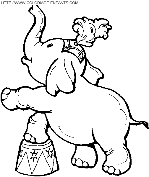 coloriage elephants