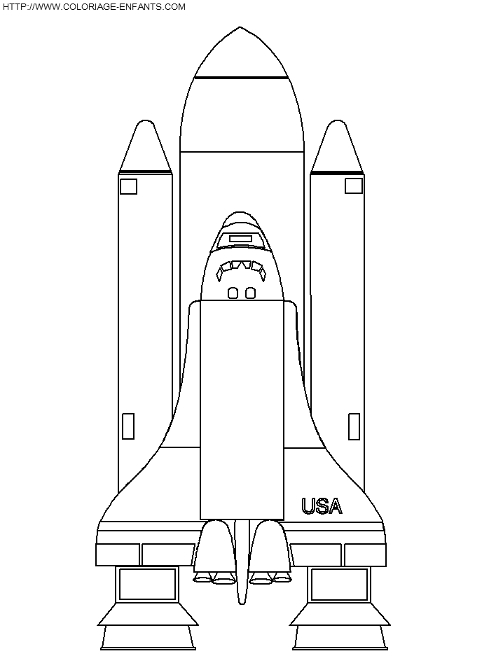 coloriage espace navette americaine