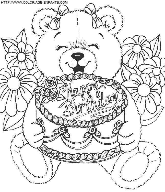 coloriage fetes anniversaire