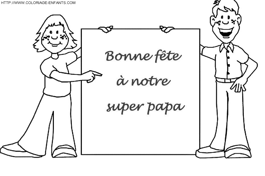 coloriage fete des peres