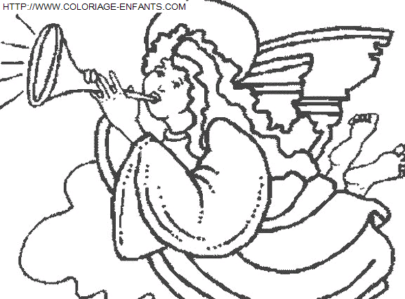 coloriage Fetes Noel Anges