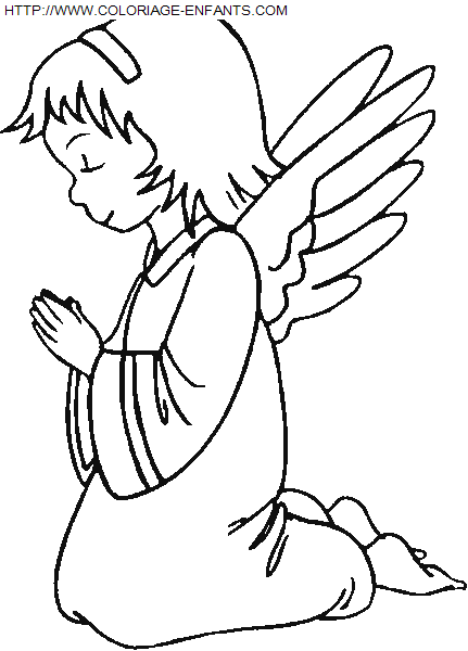 coloriage Fetes Noel Anges