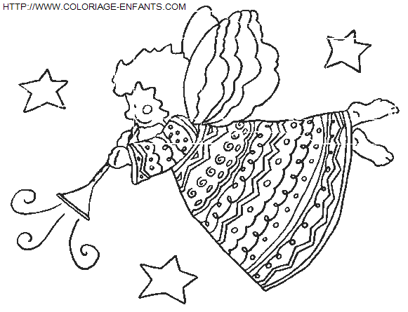 coloriage Fetes Noel Anges