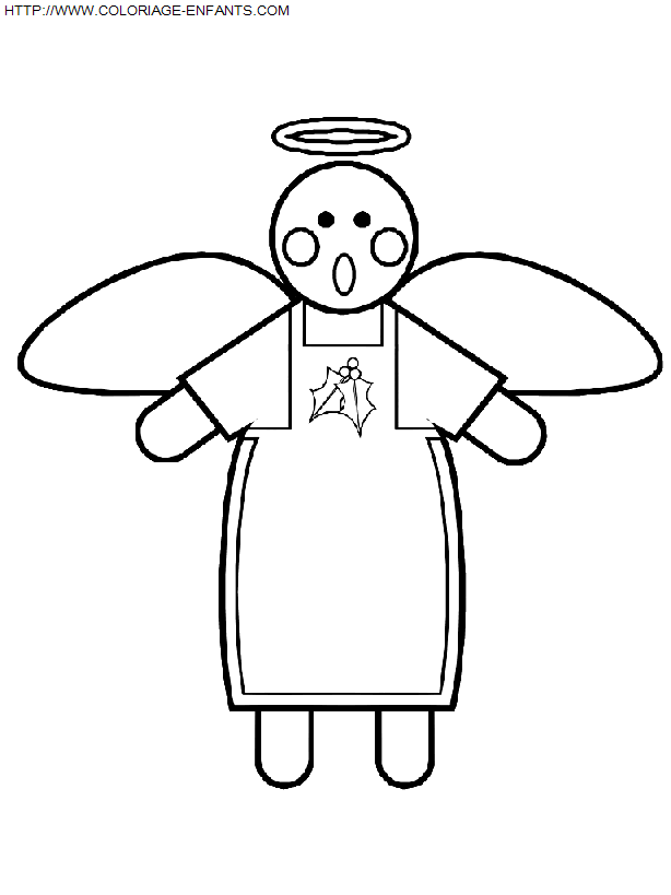 coloriage Fetes Noel Anges