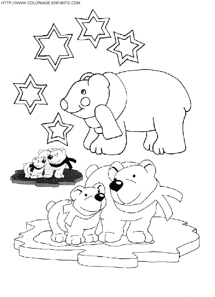 coloriage Fetes Noel Animaux