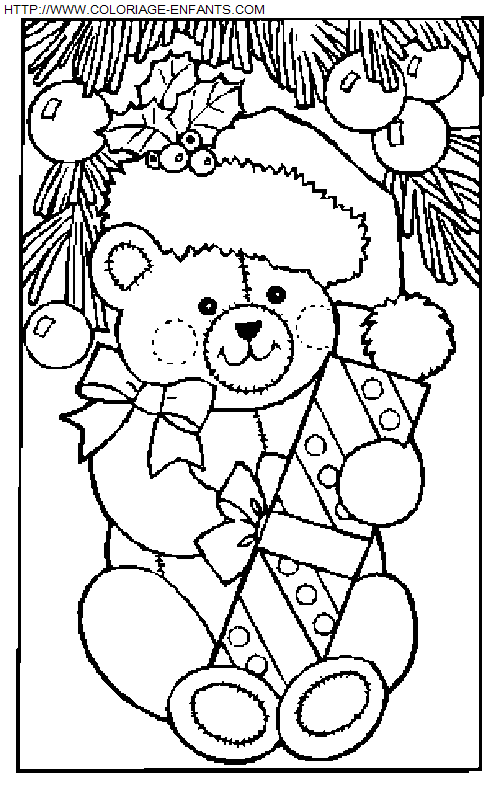 coloriage Fetes Noel Animaux