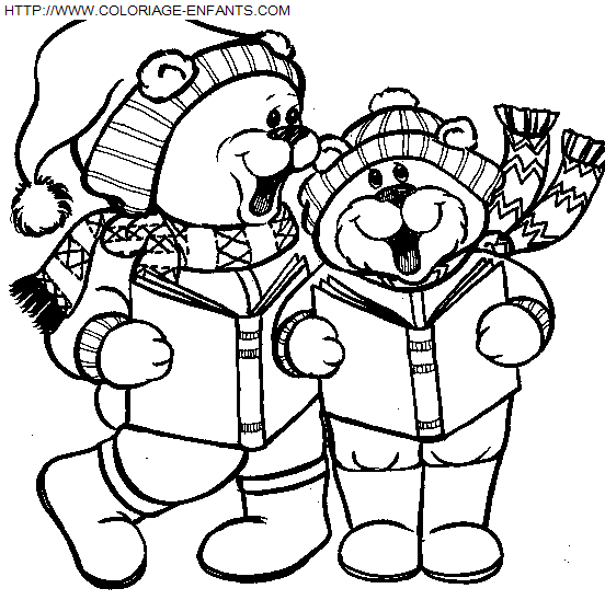 coloriage Fetes Noel Animaux