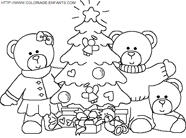 coloriage Fetes Noel Animaux