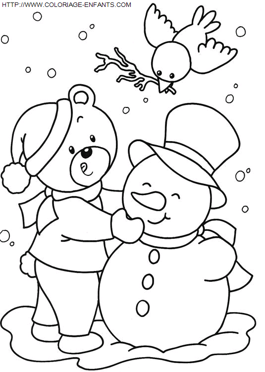 coloriage Fetes Noel Animaux