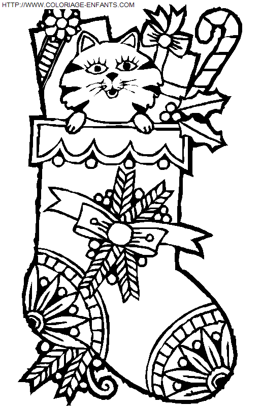 coloriage Fetes Noel Bottes