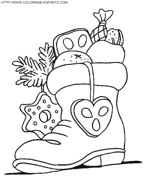 coloriage Fetes Noel Bottes