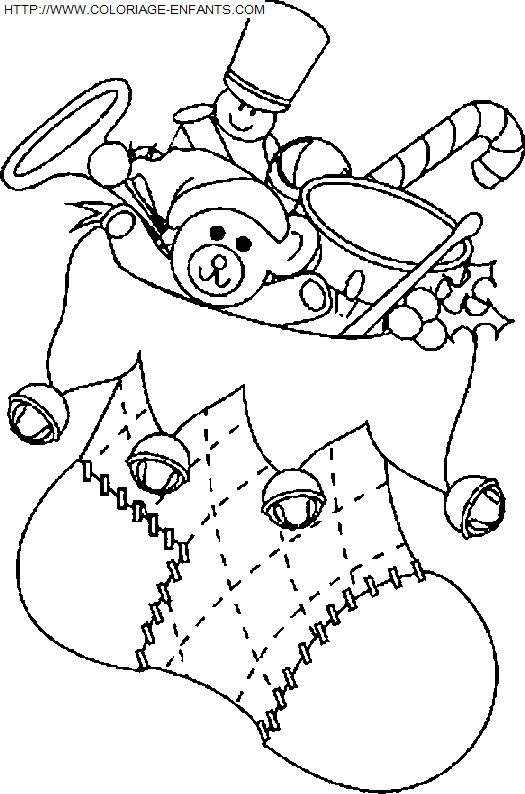 coloriage Fetes Noel Bottes