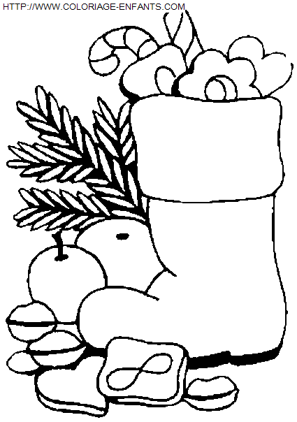 coloriage Fetes Noel Bottes