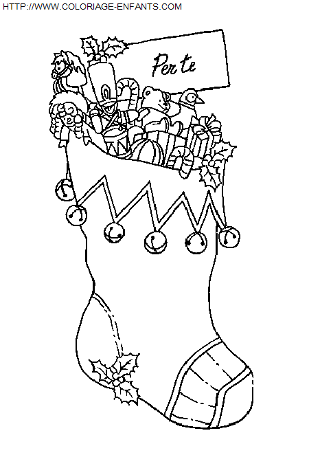 coloriage Fetes Noel Bottes