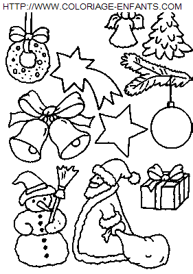 coloriage Fetes Noel Boules