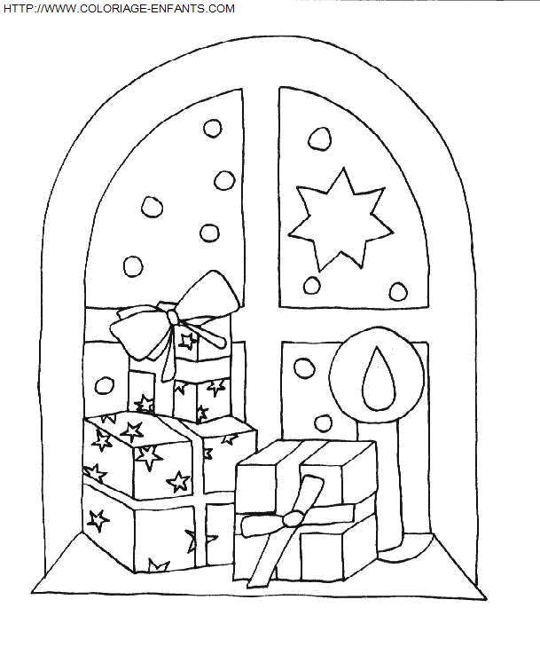 coloriage Fetes Noel Cadeaux