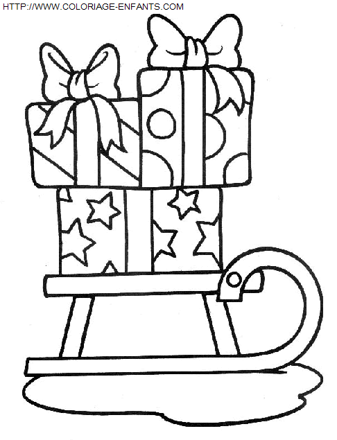 coloriage Fetes Noel Cadeaux