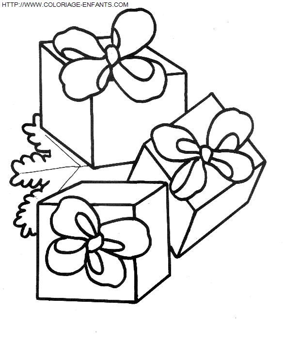 coloriage Fetes Noel Cadeaux