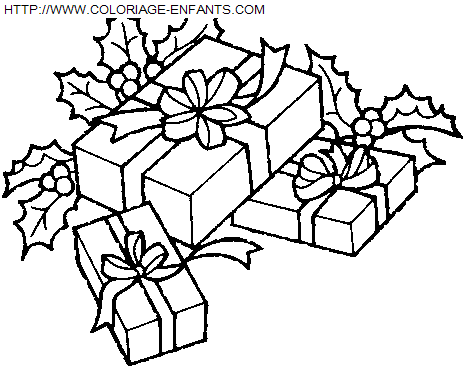 coloriage Fetes Noel Cadeaux