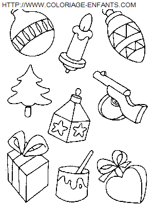 coloriage Fetes Noel Cadeaux