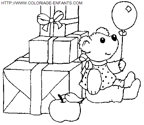 coloriage Fetes Noel Cadeaux