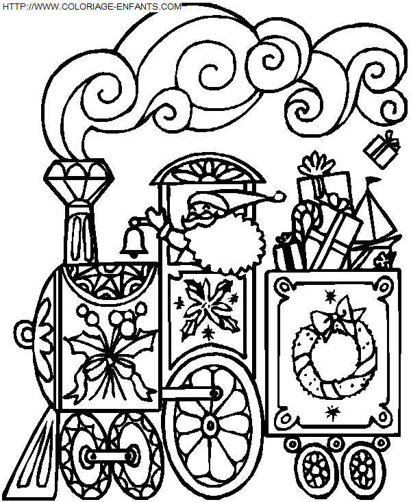 coloriage Fetes Noel Cadeaux