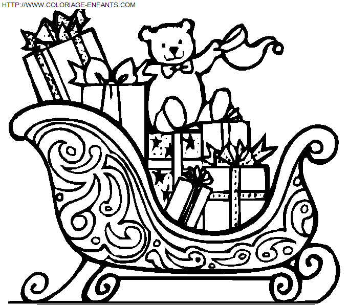 coloriage Fetes Noel Cadeaux