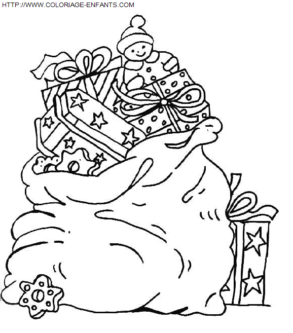 coloriage Fetes Noel Cadeaux