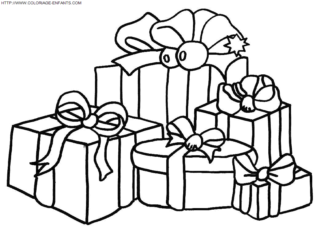 coloriage Fetes Noel Cadeaux