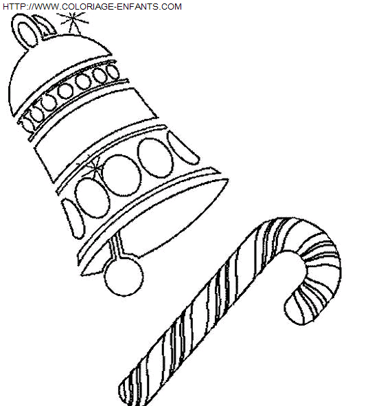 coloriage Fetes Noel Cloches