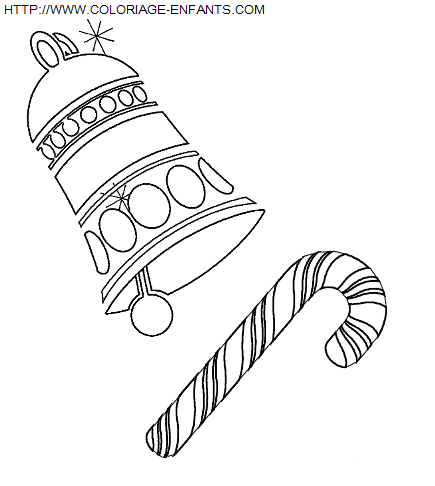 coloriage Fetes Noel Cloches