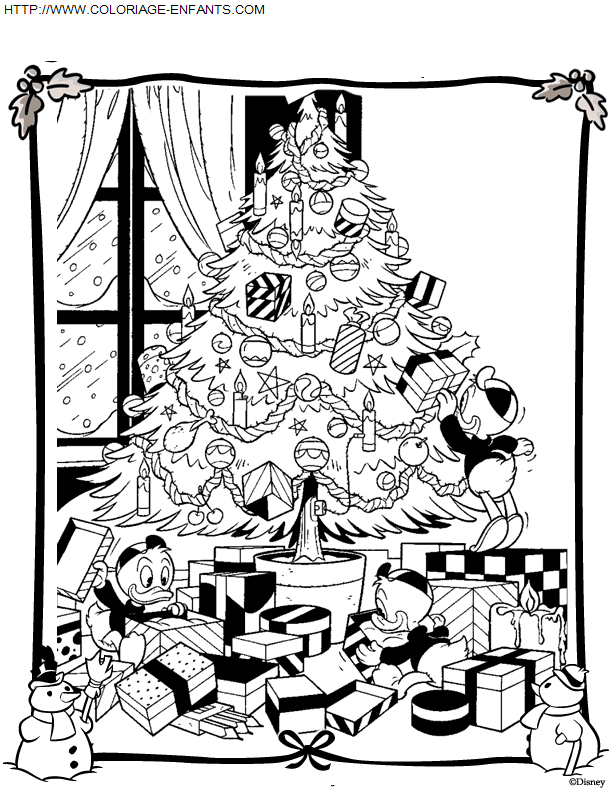 coloriage Fetes Noel Disney