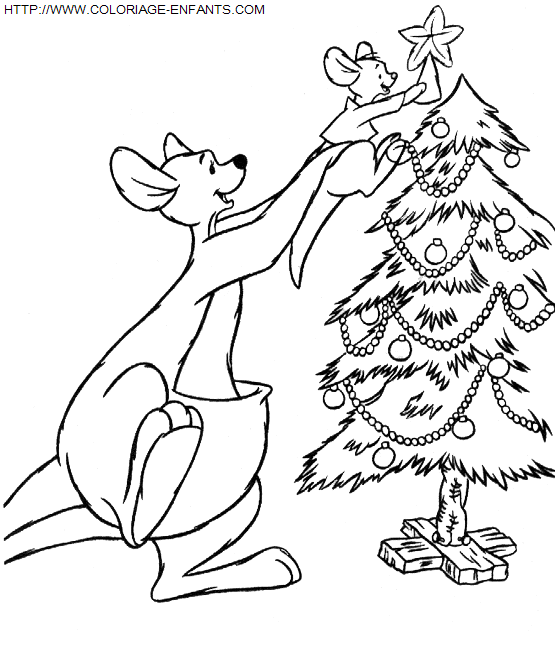 coloriage Fetes Noel Disney