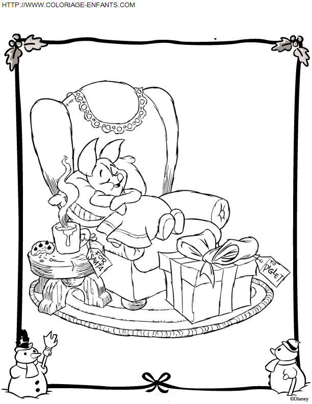 coloriage Fetes Noel Disney