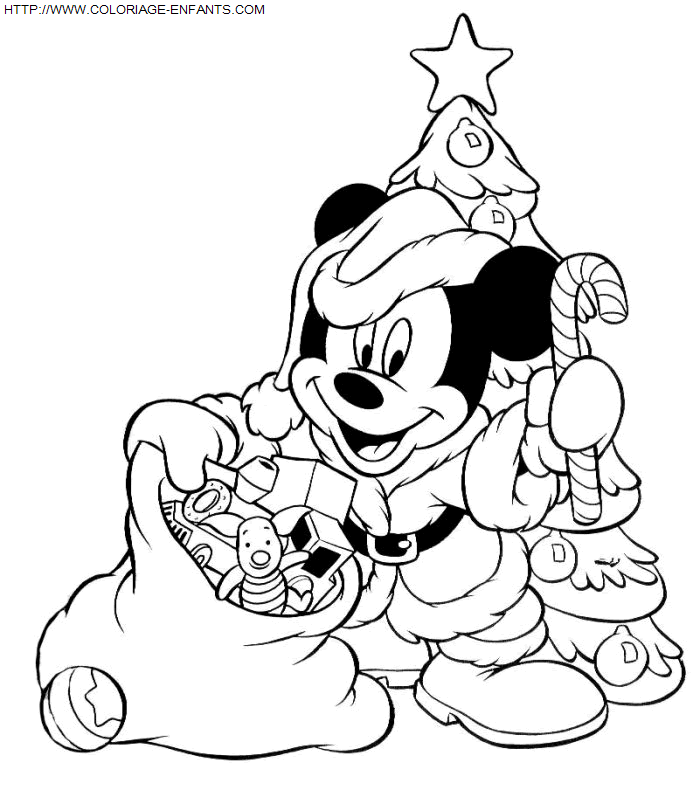 coloriage Fetes Noel Disney