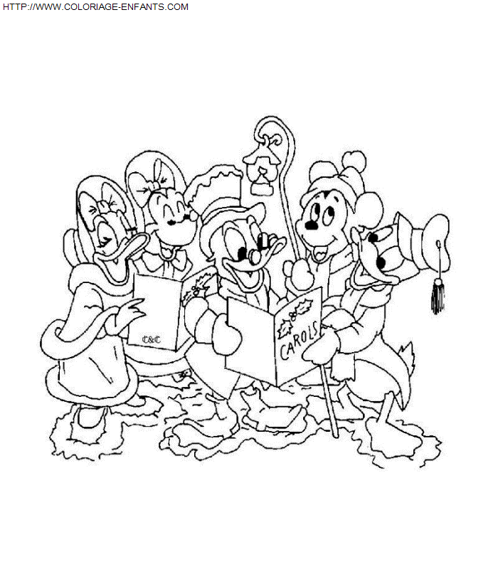 coloriage Fetes Noel Disney