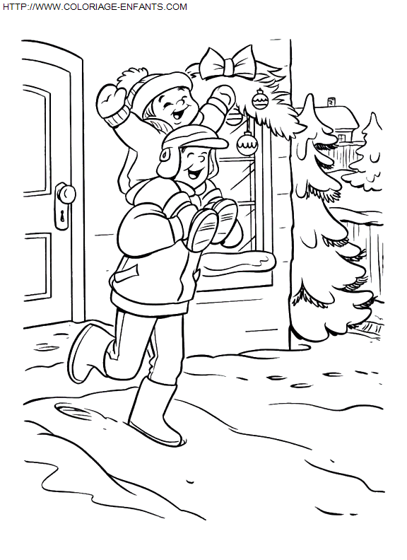 coloriage Fetes Noel Enfants