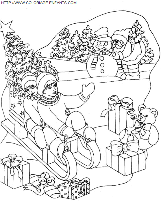 coloriage Fetes Noel Enfants