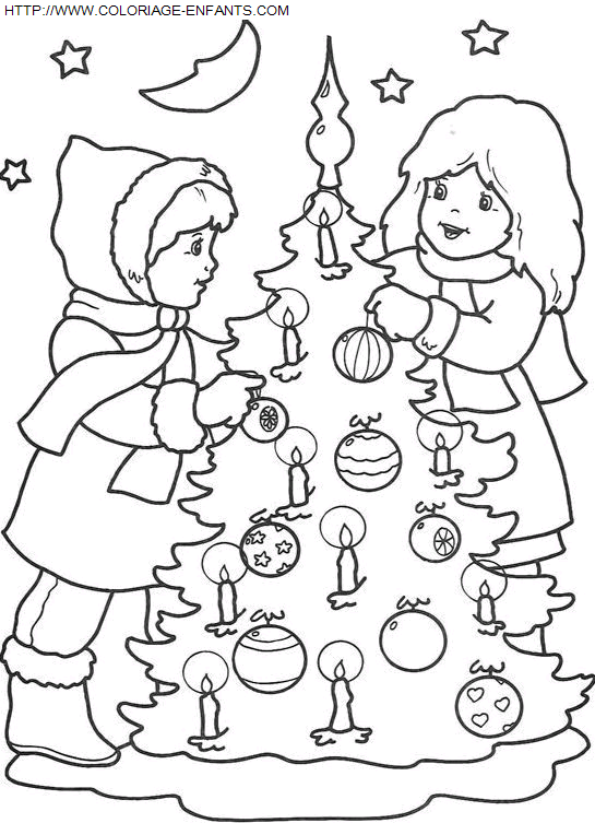 coloriage Fetes Noel Enfants