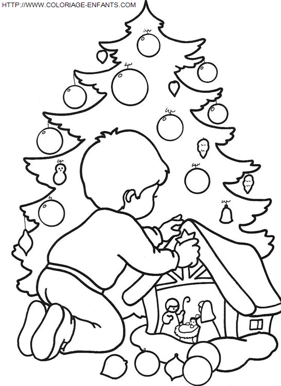 coloriage Fetes Noel Enfants