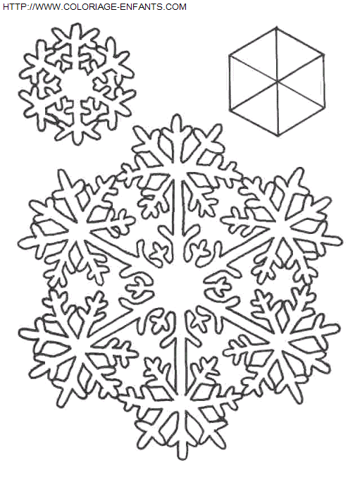 coloriage Fetes Noel Flocons