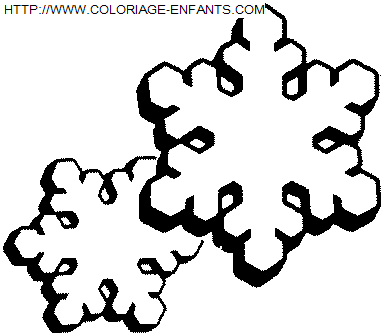 coloriage Fetes Noel Flocons