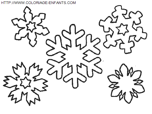 coloriage Fetes Noel Flocons